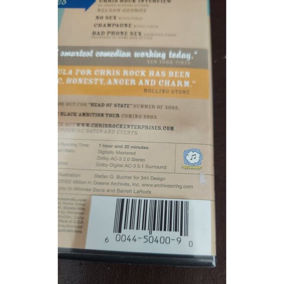 Chris Rock - Bring The Pain (DVD, 2002, Full Screen) Comedy Show NEW - Picture 3 of 5